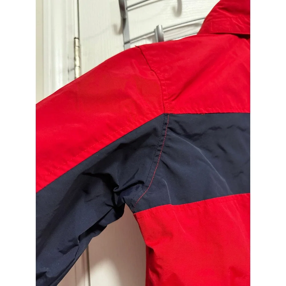 Kids Nautica Red‎ Navy Blue Windbreaker Jacket Size M 10 12 Zip Up Logo